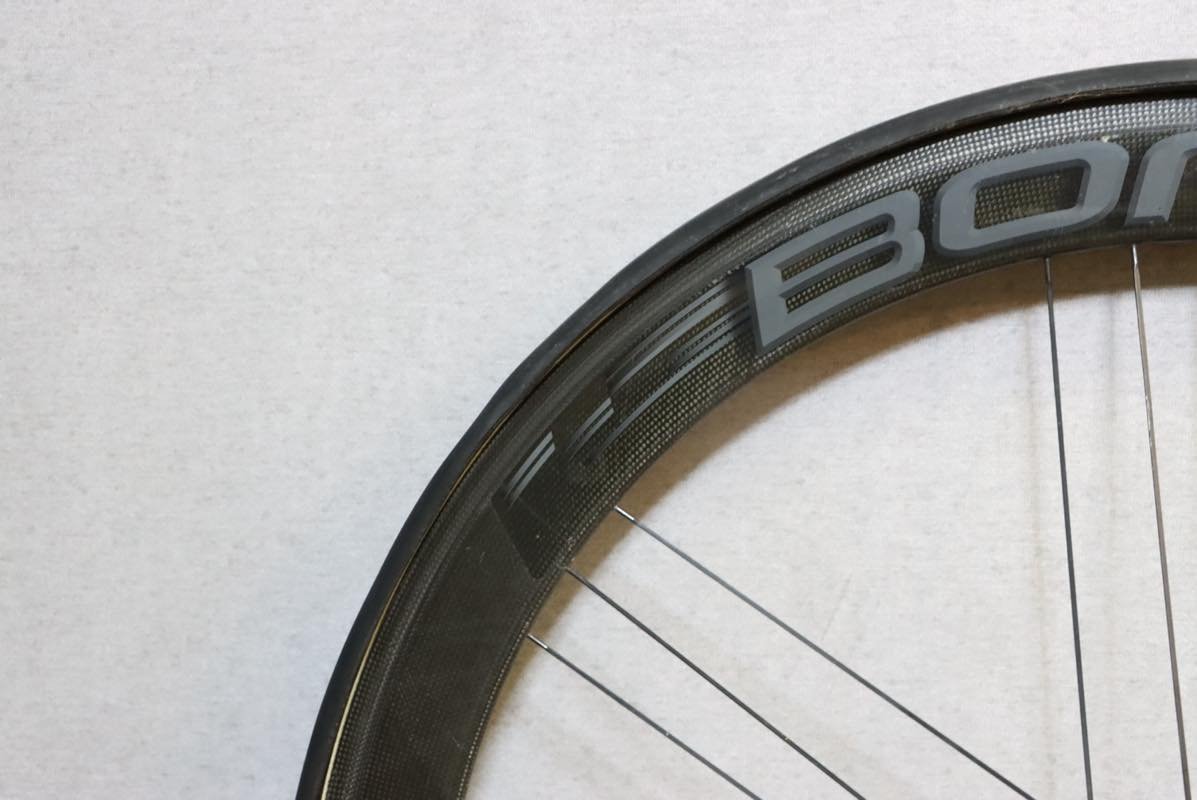 値下げ! ○Campagnolo カンパニョーロ BORA ONE 50 シマノフリー 11s対応 チューブラー ダークラベル カーボンホイールセット 美品_画像9