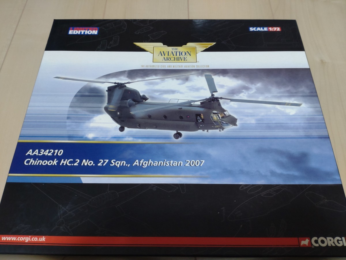 軍用機 Corgi 1/72 Chinook HC.Mk 2 Diecast ModelRAF No.27 Sqn, Afghanistan, 2007