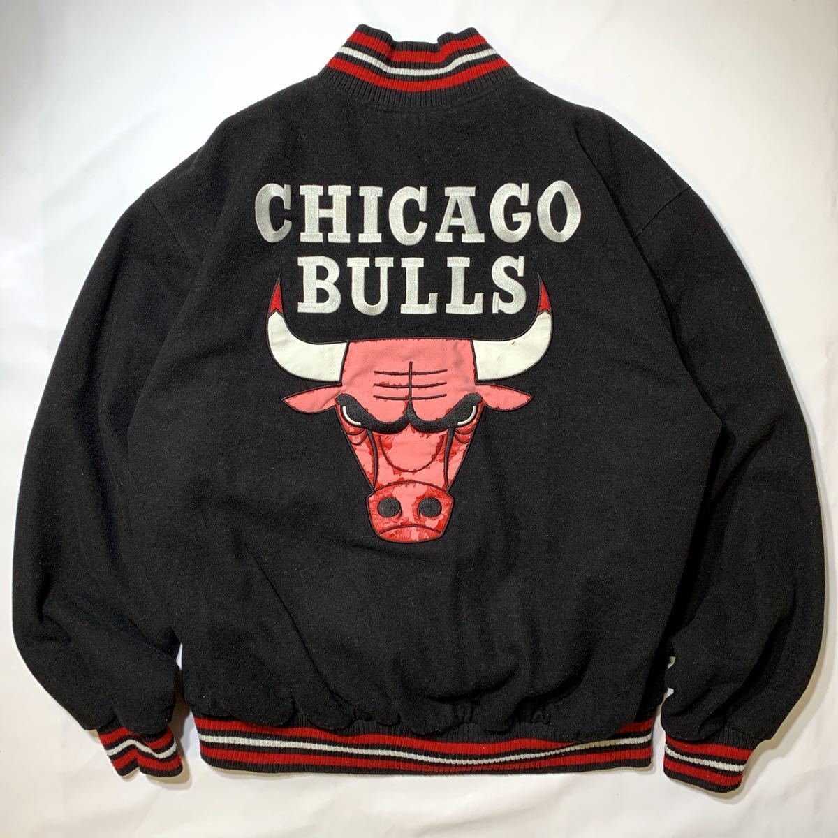 Jeff Hamilton製 シカゴ ブルズ リバーシブルジャケット 美品(訳あり) XL NBA Chicago Bulls ジェフハミルトン Michael Jordan ジョーダン