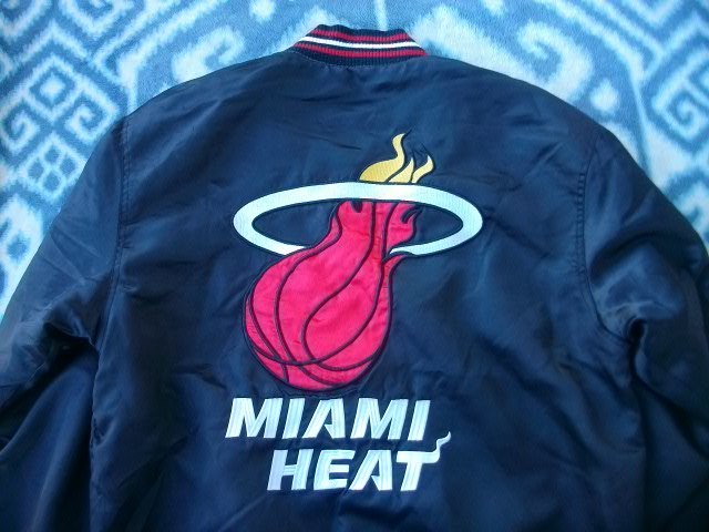 Jeff Hamilton製 マイアミ ヒート 黒ジャケット 極美品 L NBA MIAMI HEAT ジェフハミルトン