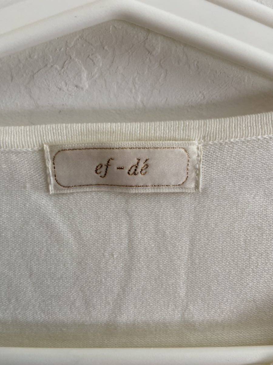 [ free shipping ] used ef-de ef-de sweater cotton cardigan size 9