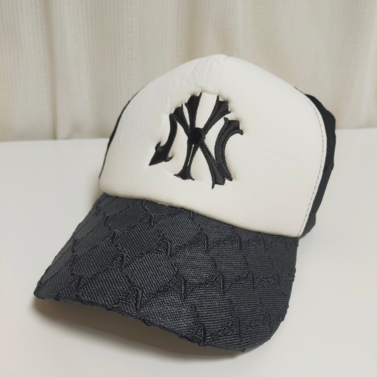 NEWVINTAGE ニューヴィンテージ NV MONOGRAM CAP モノグラムキャップ 帽子 フリー ブラック(黒）