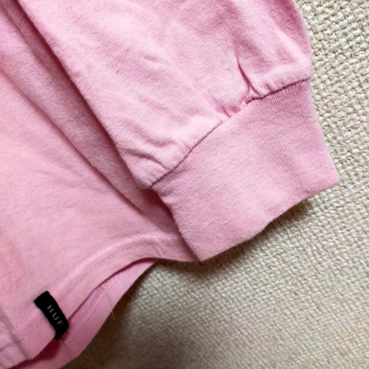 HUF ハフ PINK PANTHER ピンクパンサー コラボ 長袖Ｔシャツ ロンＴ カットソー M ピンク