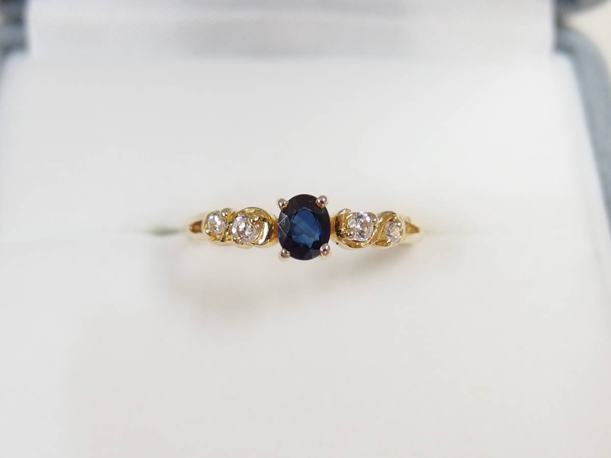 新品?正規品 14K リング /R4104 11.5号 ダイヤ サファイア サファイア 新品?正規品 14K リング /R4104 11.5号 ダイヤ サファイア サファイア