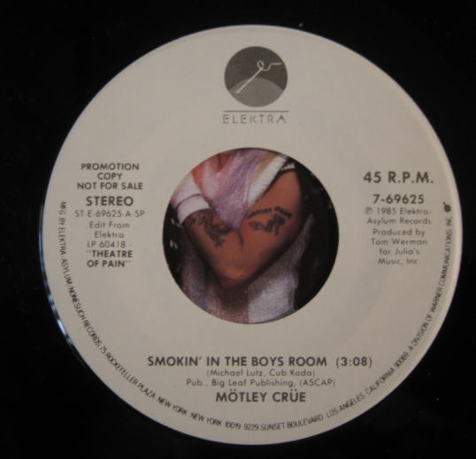 ＵＳ盤プロモ白ラベル Motley Crue / Smokin' In The Boys Roomの画像4