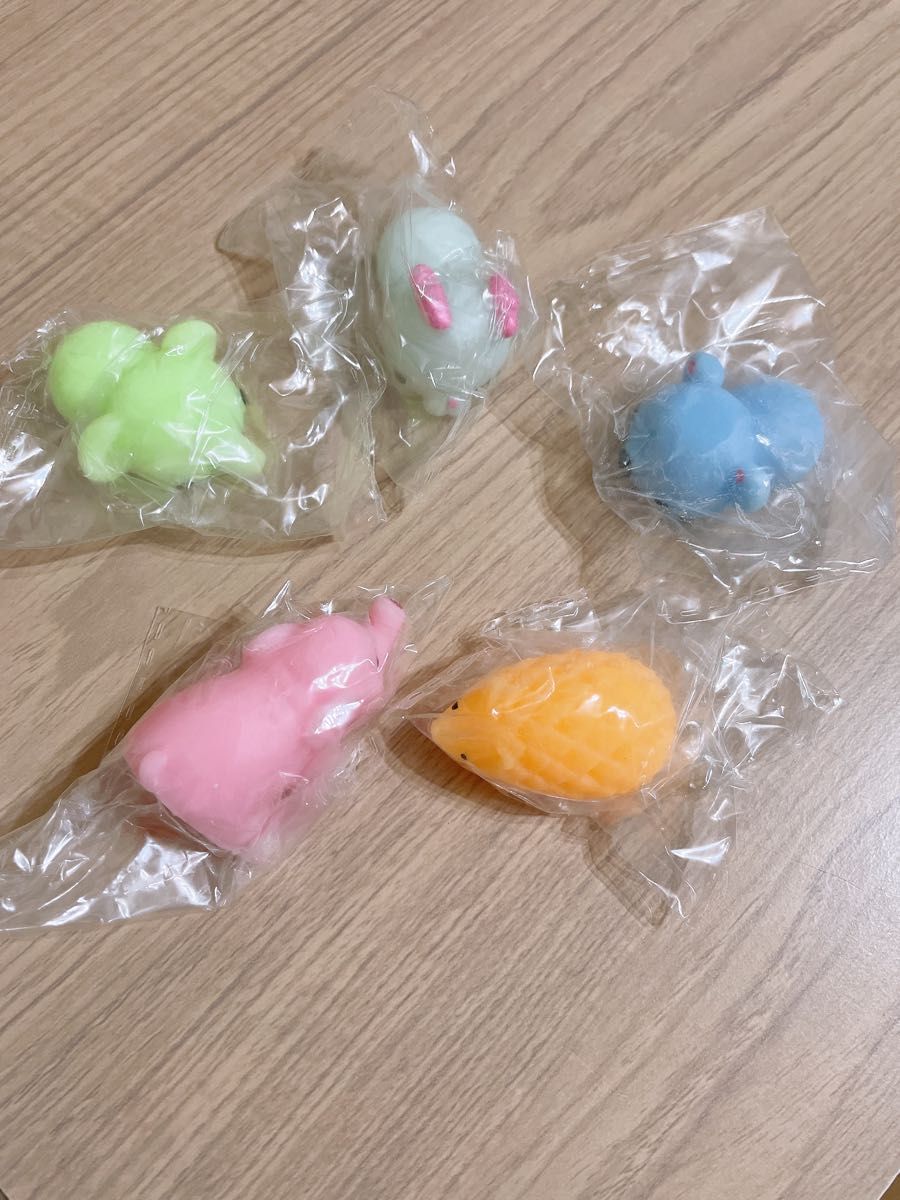 スクイーズ 動物 ストレス解消グッズ ぷにぷに動物 癒しグッズ 5点