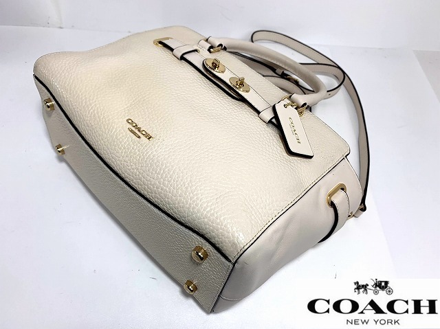 美品★ 送料無料★ コーチ COACH スワッガー レザー 2Way サッチェル ショルダーバッグ ハンドバッグ ★_画像6