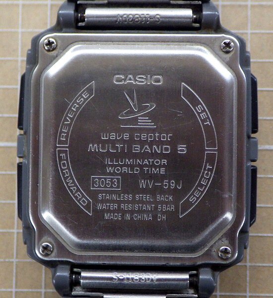 ★即決★送料無料★生産終了 CASIO WORLD TIME WAVE CEPTOR WV-59J カシオ 電波 デジタルマルチバンド５★バンドサイズ調整します★_画像3