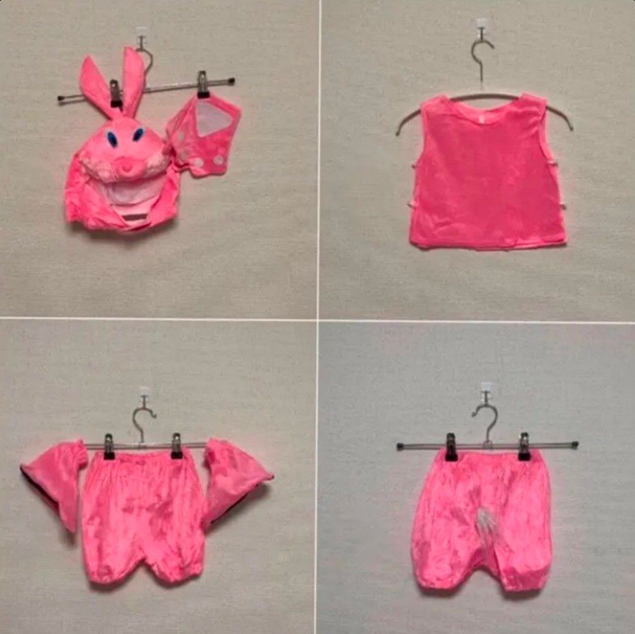 着ぐるみ ウサギ コスチューム キッズ 130 かわいい 衣装 コスプレ 新品未使用 うさぎ XL ピンク 女の子 女児