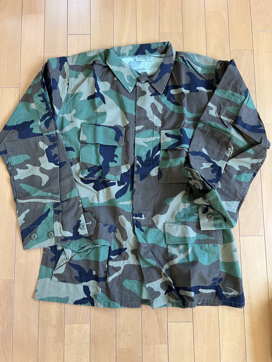 ★米軍実物 放出品 ウッドランド迷彩ジャケット LARGE LONG 美品④★ _画像1