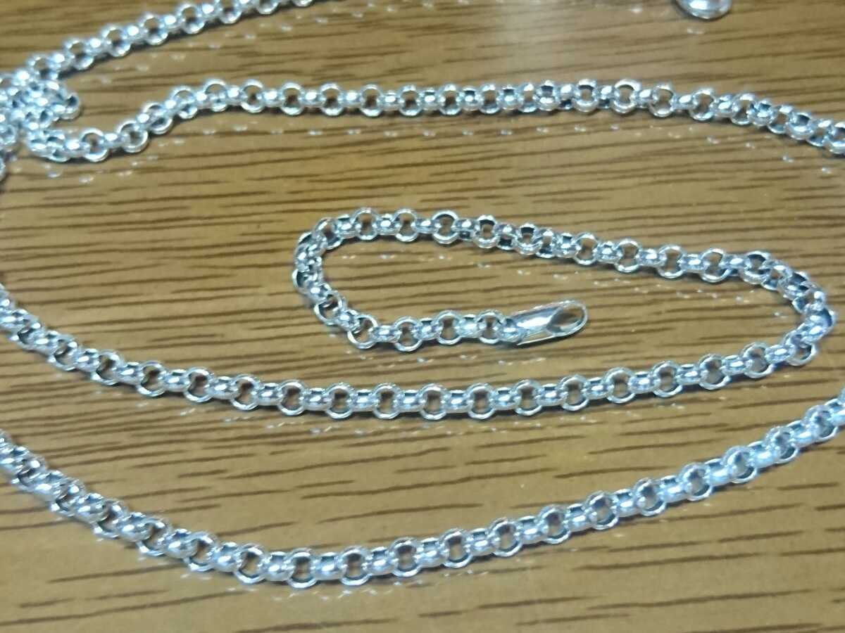 50cm ロール チェーン ネックレス スターリング シルバー 925 silver 925 CHROME HEARTS クロムハーツ のペンダントトップと相性抜群！ の画像2