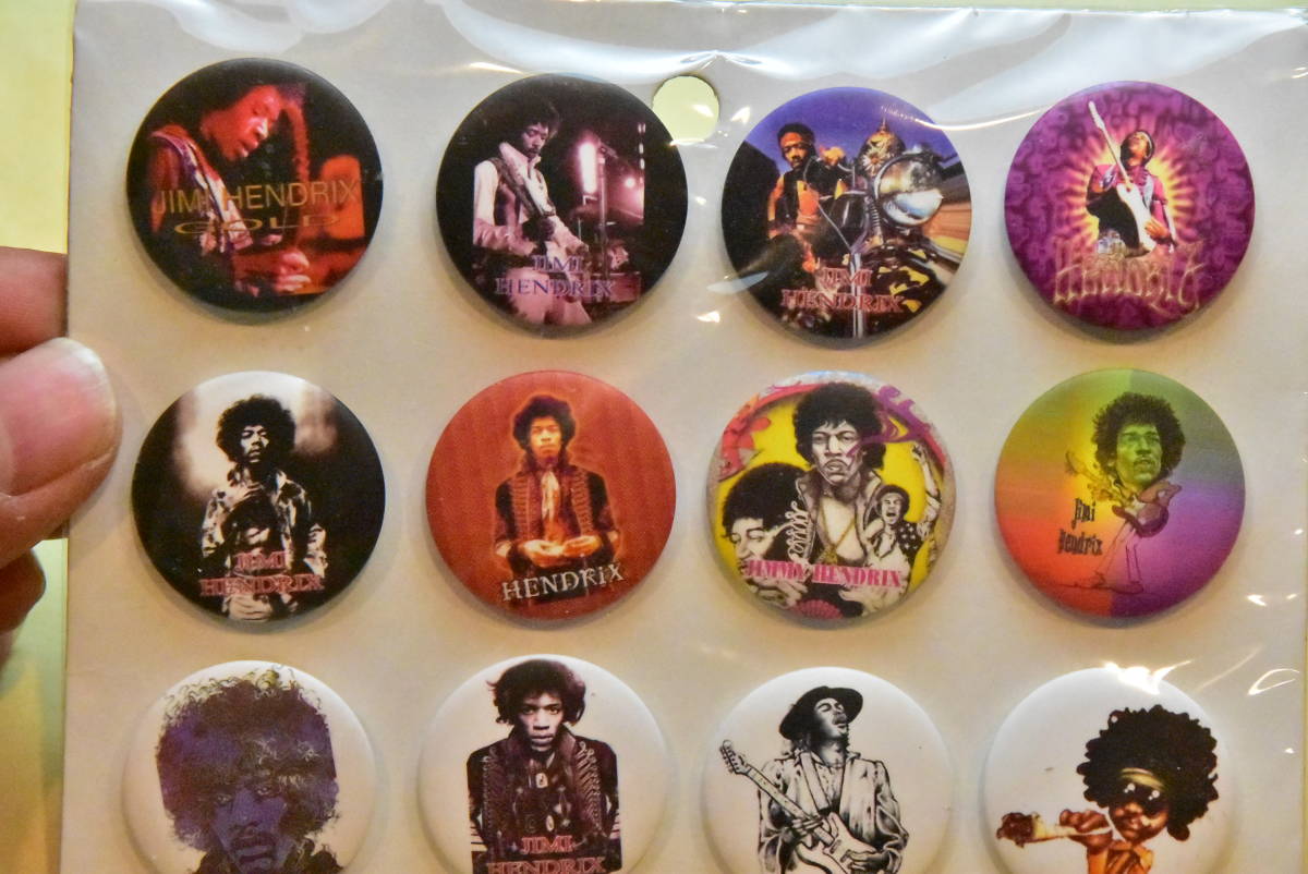 ◆缶バッジ12個セット◆JIMI HENDRIX ジミ・ヘンドリックス◆3.1センチ◆①_画像1