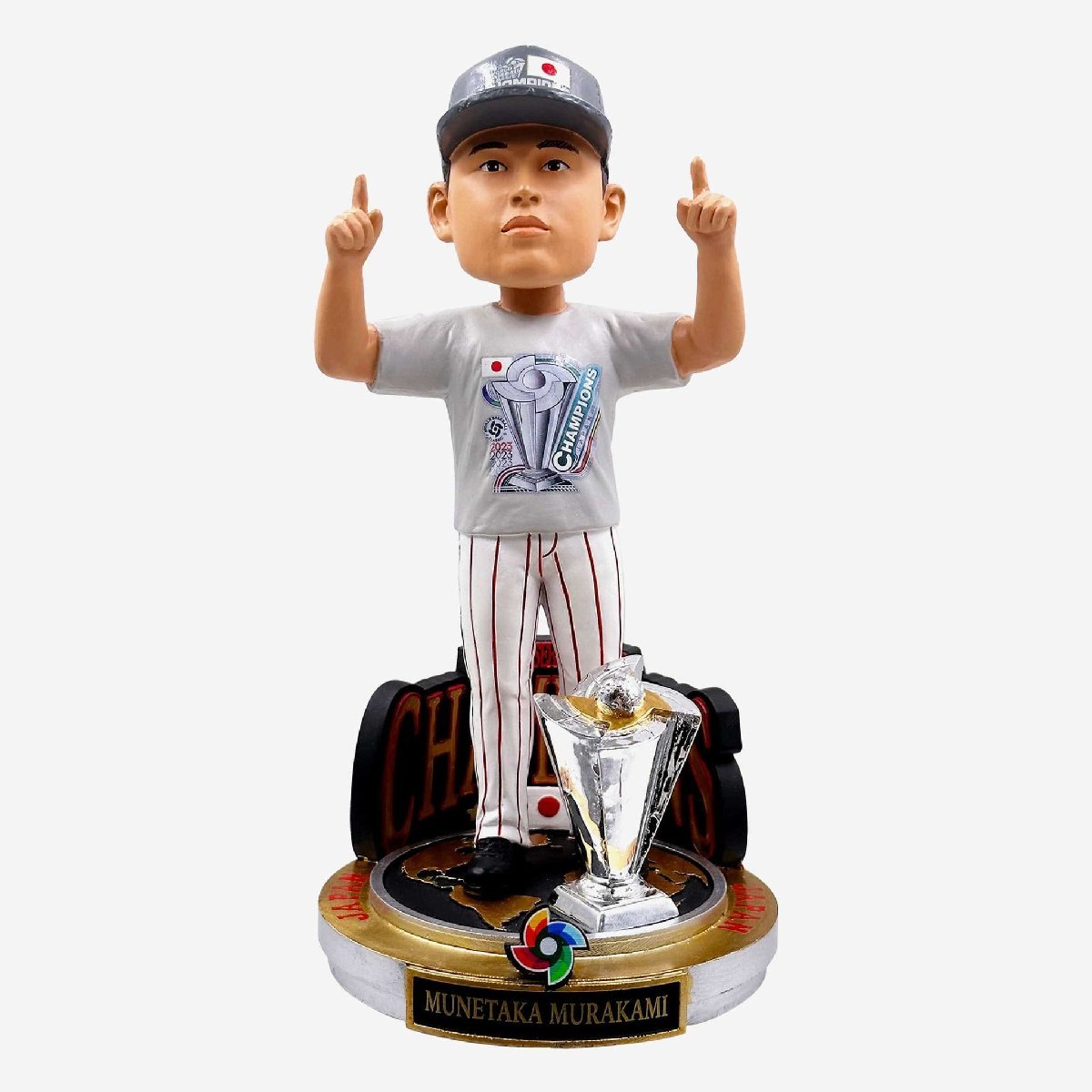 MS】村上宗隆 2023年WBC 優勝キャップ ボブルヘッド人形 新品 世界123