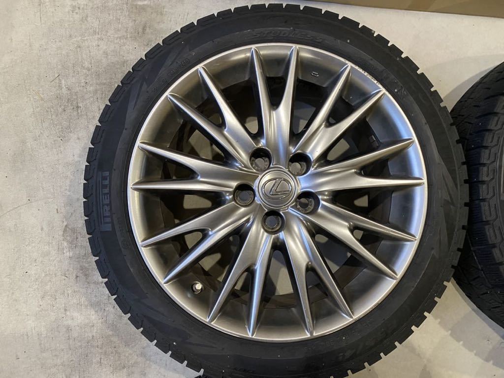 【スタッドレス】235/45R18★レクサス GS 10系　純正　2019年製　ピレリ　PCD114.3/5H 8J +45空気圧センサー付属　クラウン　カムリ流用♪_画像5