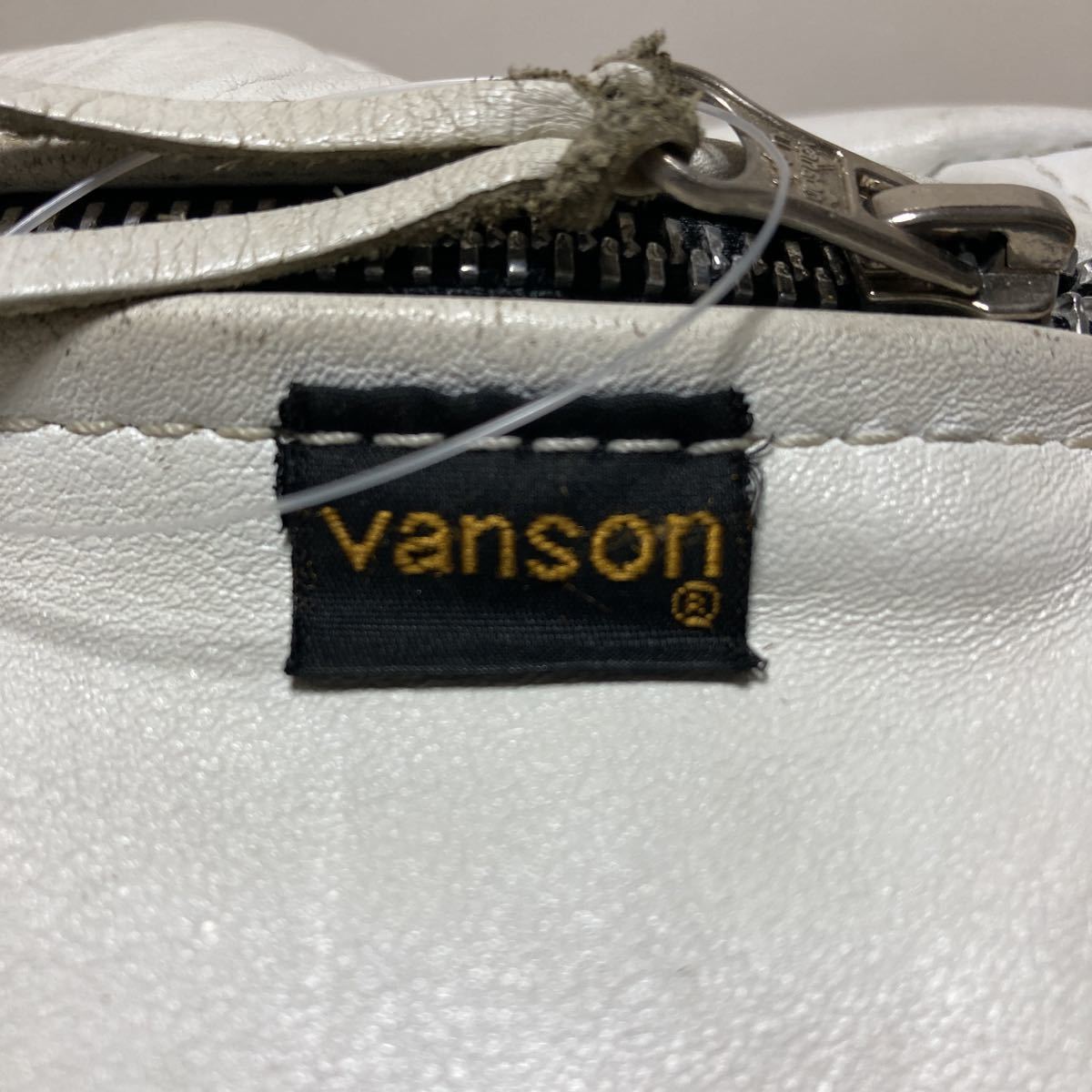 VANSON バンソン BLACKTOP ニューファニーパック レザーウエストバッグ ホワイト 希少カラー ボディバッグ ウエストポーチの画像4