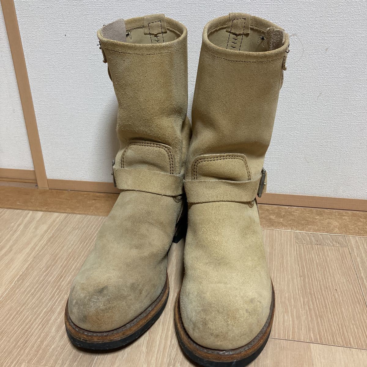 【希少】RED WING レッドウイング エンジニアブーツ 8268 ベージュスエード PT99 サイズ9D_画像1