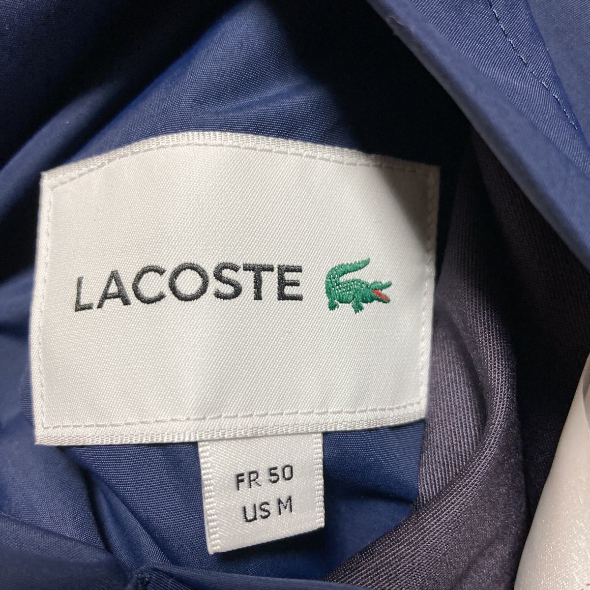 【未使用】LACOSTE ラコステ リバーシブルフードジャケット ブラック/ネイビー サイズ50 BH068LJ-99_画像7