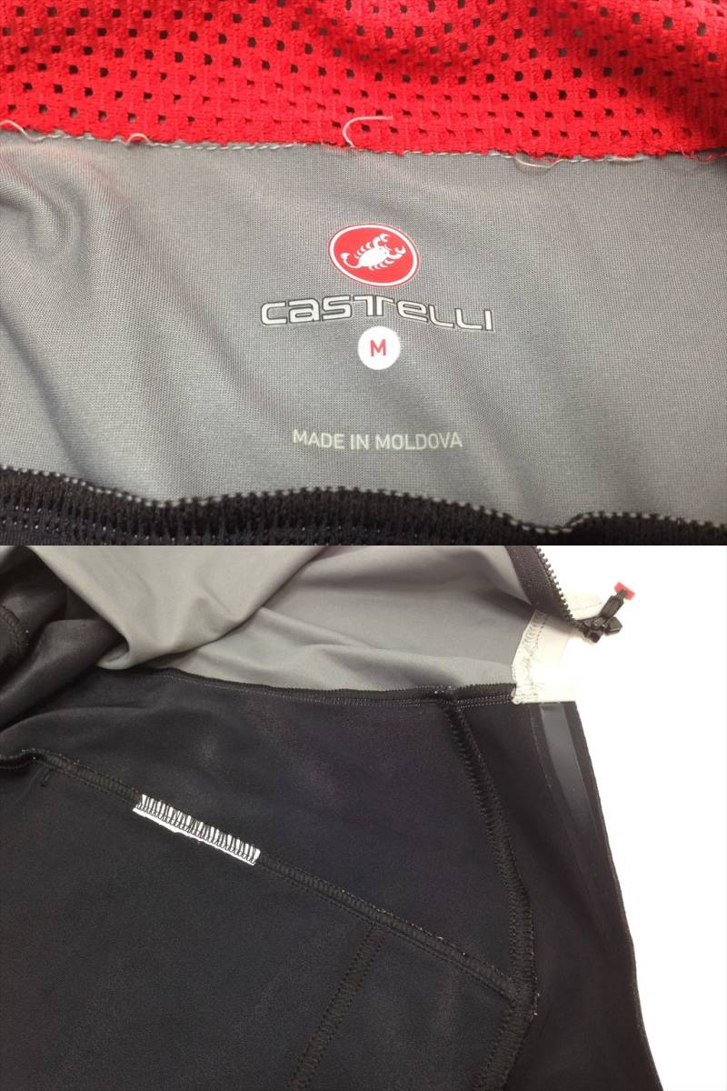 下松)CASTELLI カステリ 半袖サイクルジャージ ROSSOCORSA Perfetto WINDSTOPPER Mサイズ ◆★B231010R09B KK10A_画像10