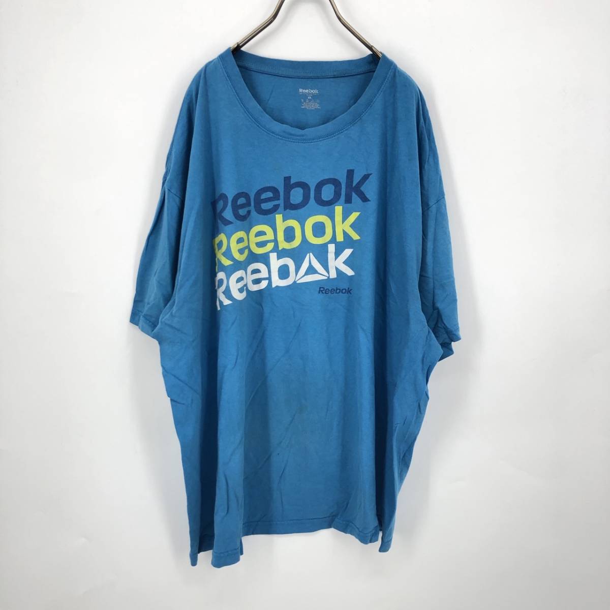 XL Reebok リーボック Tシャツ ブルー 半袖 リユース ultramto ts1444_画像1