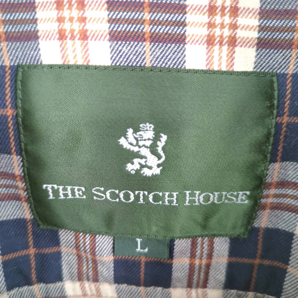 L THE SCOTCH HOUSE シャツ ベージュ 長袖 リユース ultramto sh0244_画像3