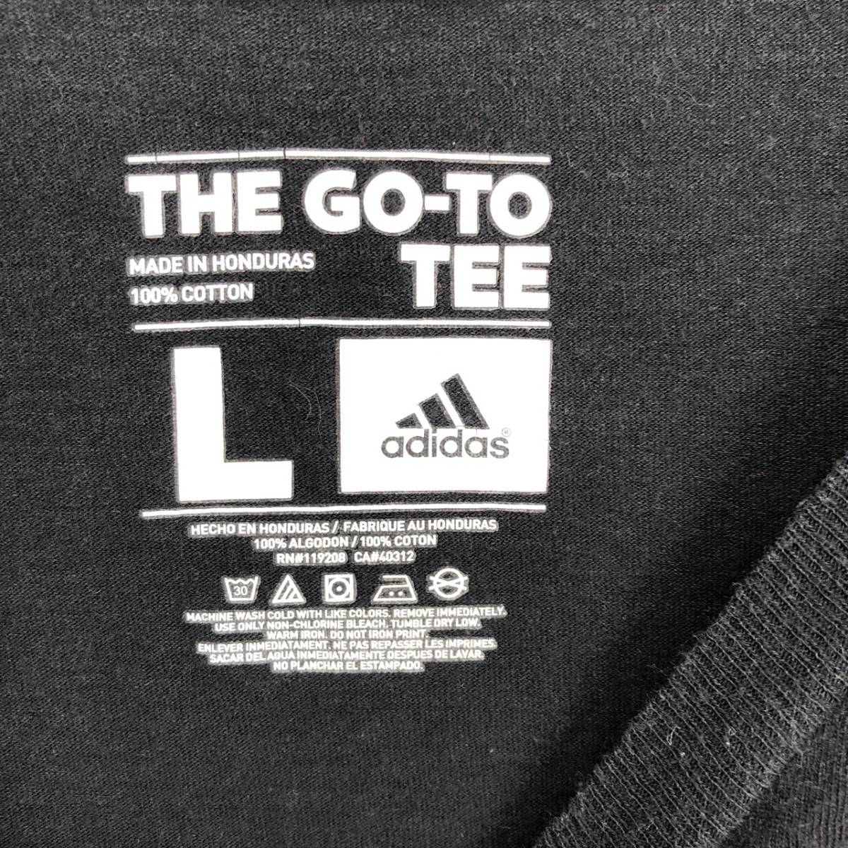 L adidas アディダス Tシャツ ブラック 半袖 リユース ultramto ts1518_画像4