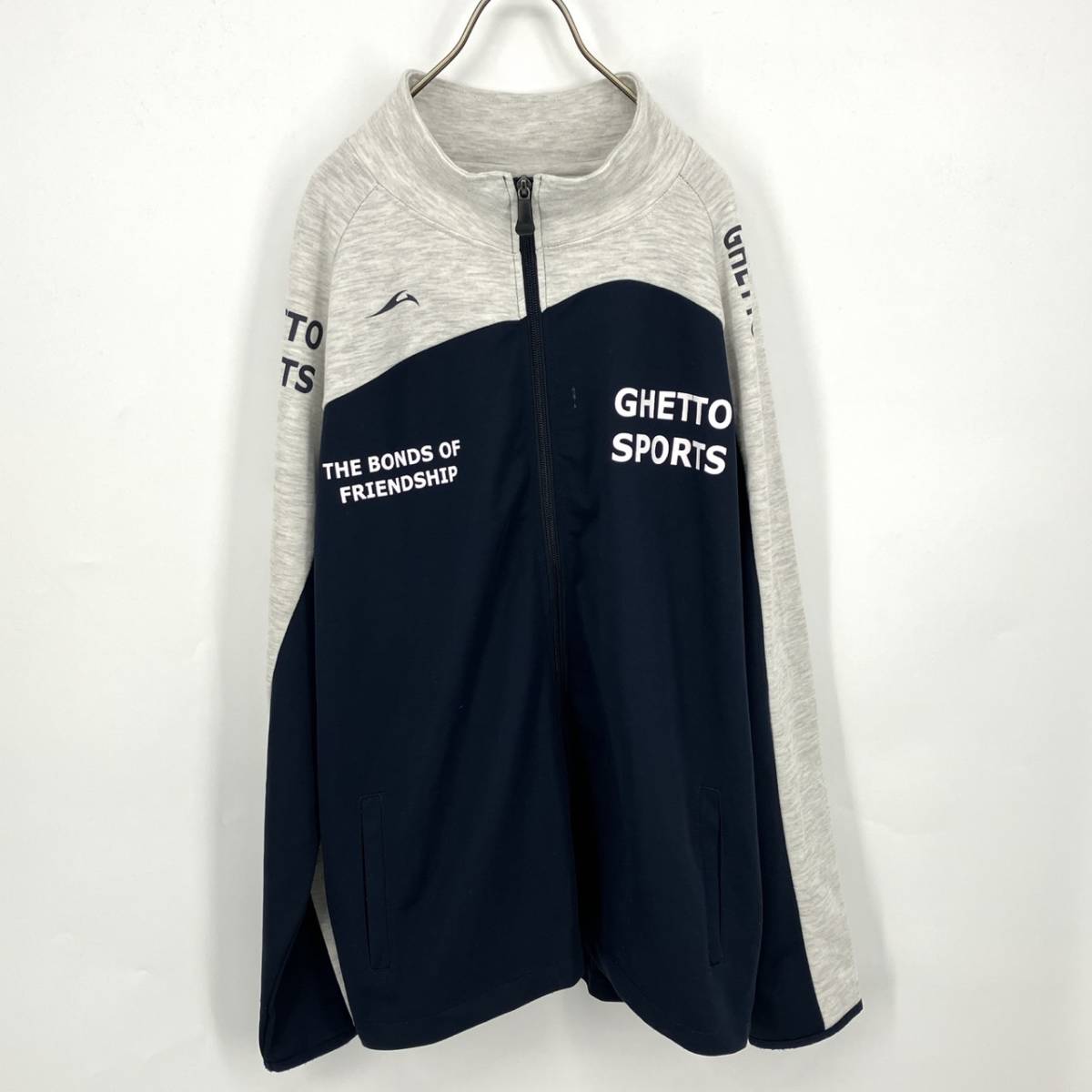 3L GHETTO SPORTS jersey gray × navy reuse corner ultramto JS0148