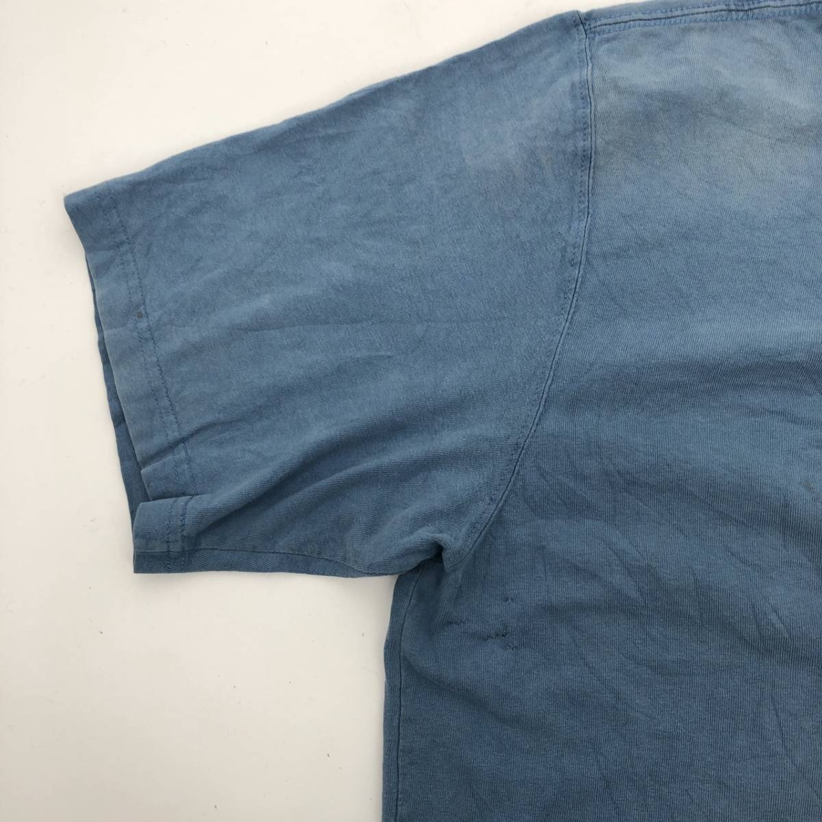 L carhartt カーハート Tシャツ ライトブルー 補修あり 半袖 リユース ultramto ts1646_画像7