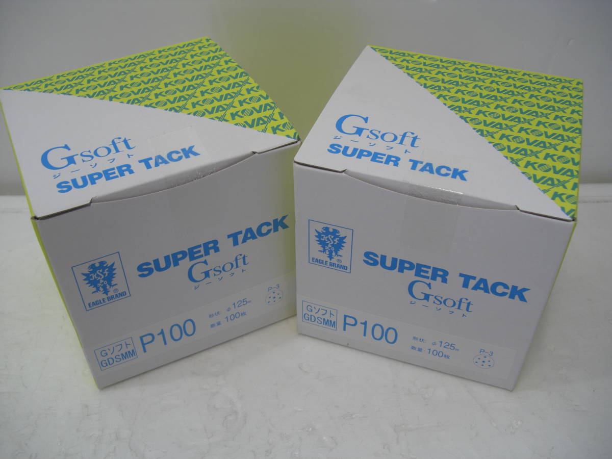 ☆KOVAX コバックス スーパータック SUPER TACK （ P100 ）Gソフト 形状 125㎜ 100枚入り（2箱）ジーソフト（EAGLE BRAND）Y_画像1