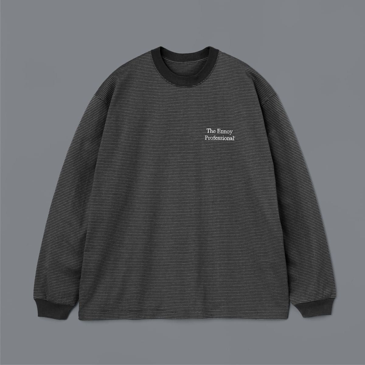 ennoy L/S BORDER T-SHIRTS L BLACK 黒 ボーダー-