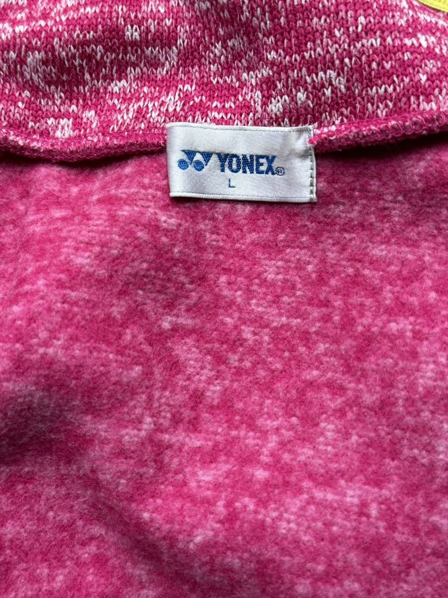 【YONEX】ウォームアップパーカー♪裏起毛！超美品！日本正規品！ピンクです♪レディースジュニア用です！Lサイズ★_画像3