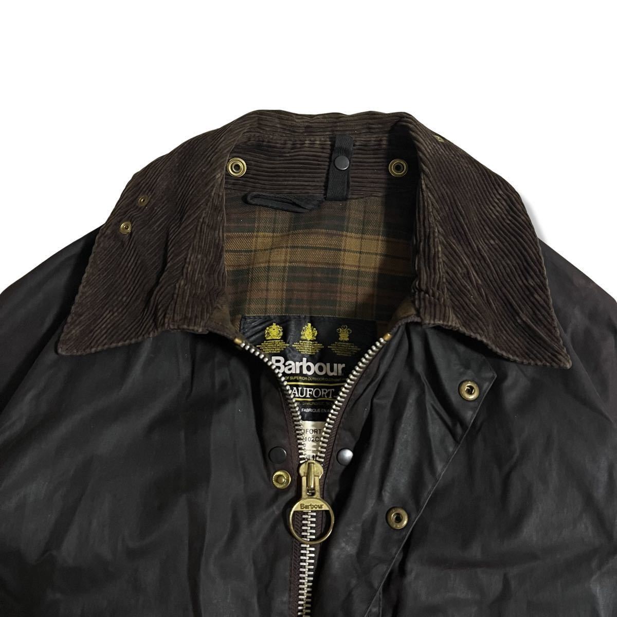 【90s】Barbour(バブアー) 95年製 Beaufort/ビューフォート オイルドジャケット C40 ブラウン/茶色 ヴィンテージワックスジャケット 英国製