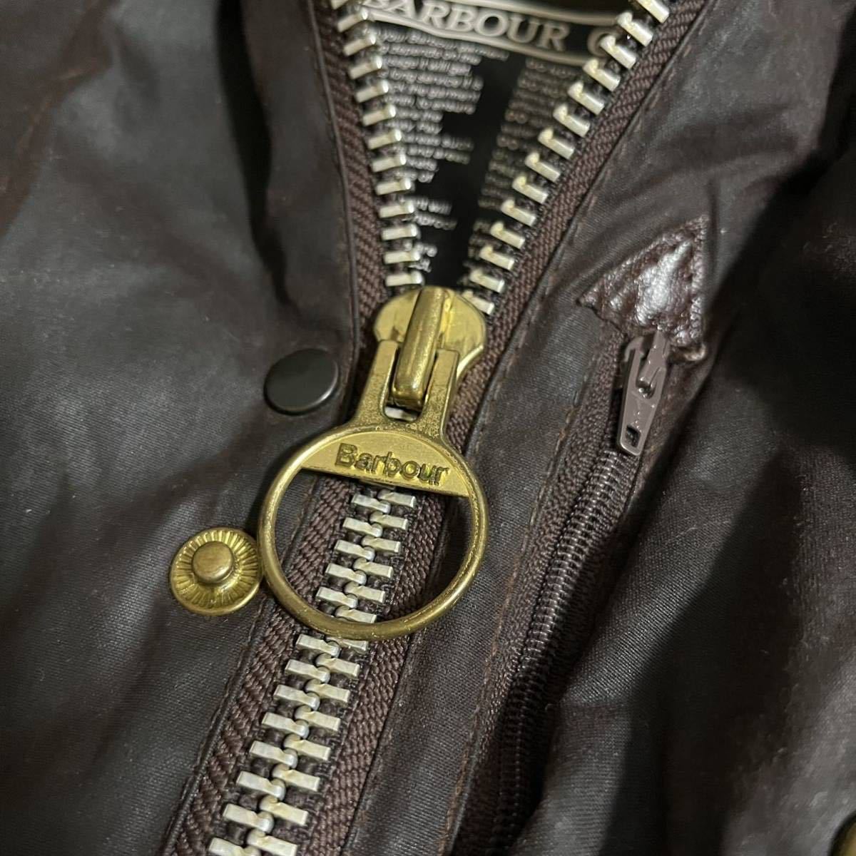 【90s】Barbour(バブアー) 95年製 Beaufort/ビューフォート オイルドジャケット C40 ブラウン/茶色 ヴィンテージワックスジャケット 英国製