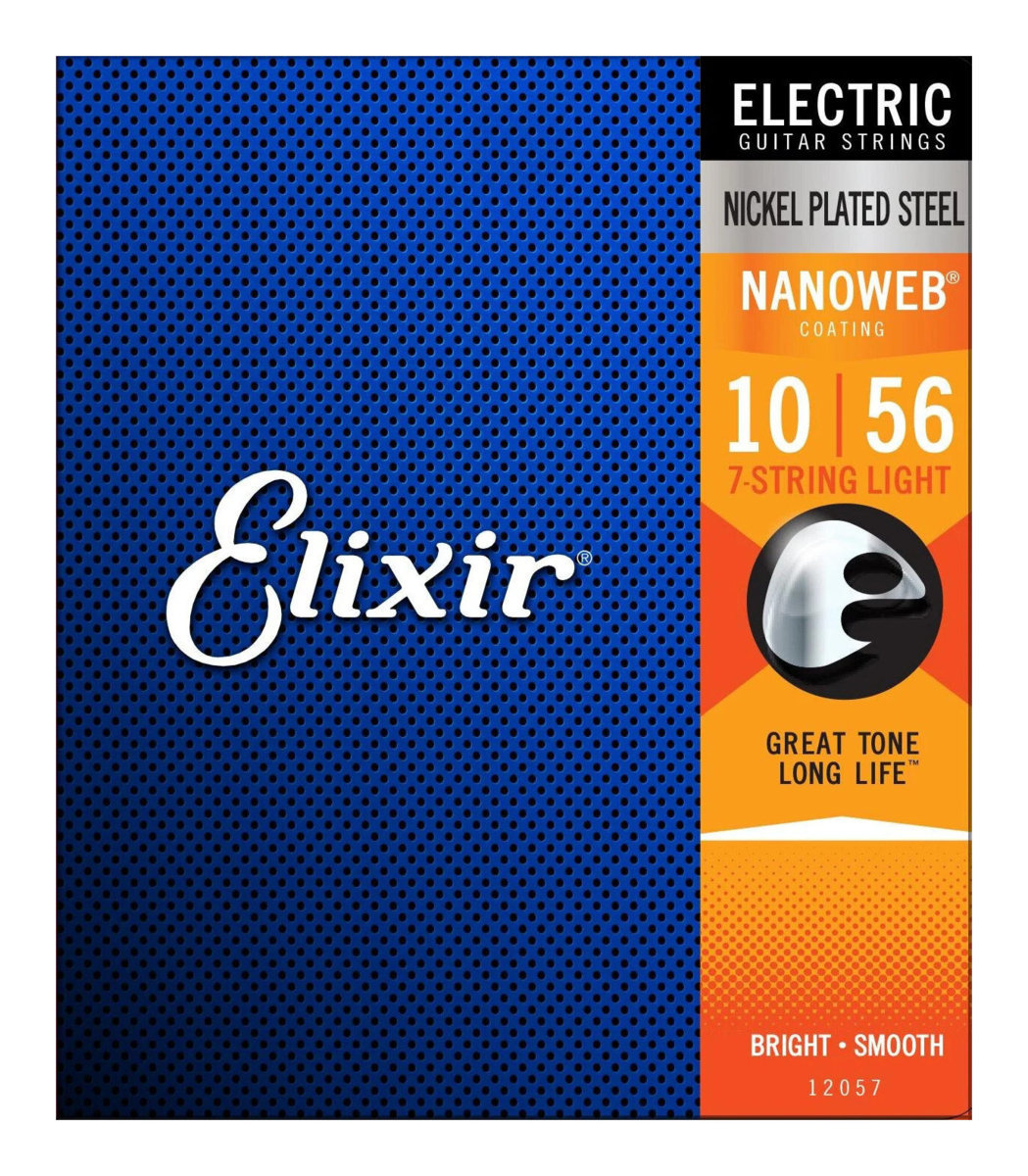 即決◆新品◆送料無料Elixir 12057×1 [10-56] NANOWEB Light 7弦 エレキ ギター弦/メール便_画像1