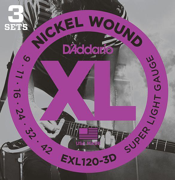 即決◆新品◆送料無料D’Addario EXL120-3D×1パック(計3セット/メール便_画像1