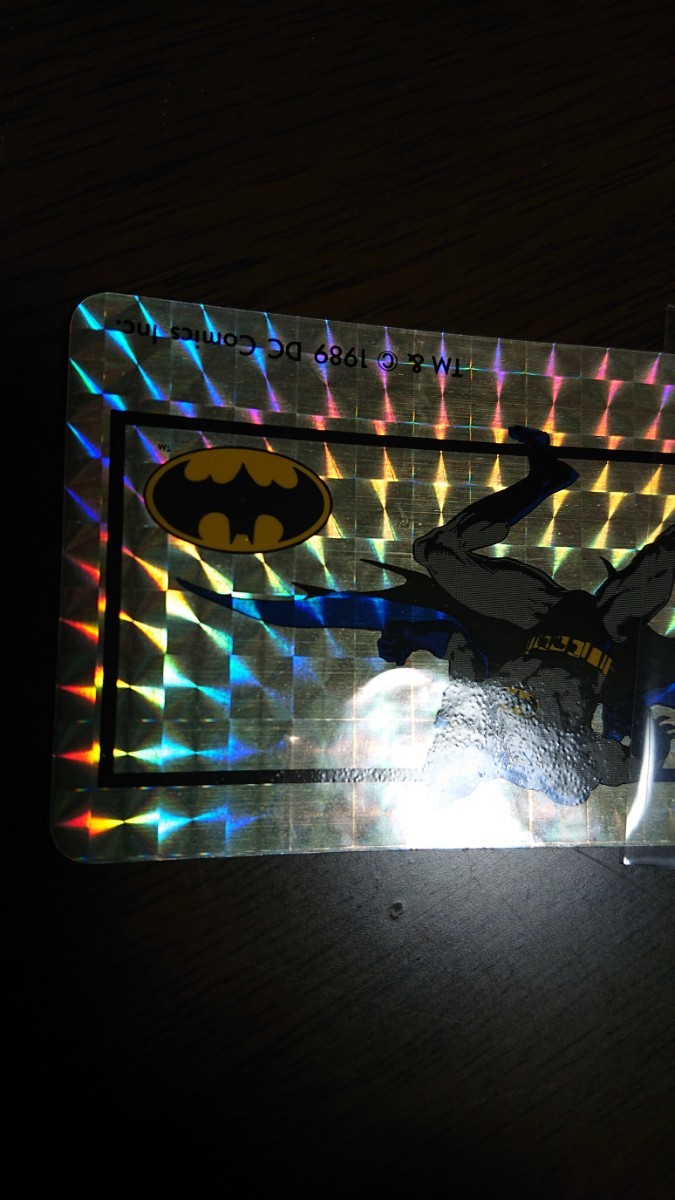 ② 1989 バットマン カード型 ステッカー シール BATMAN DCコミックス DC COMICS_画像3