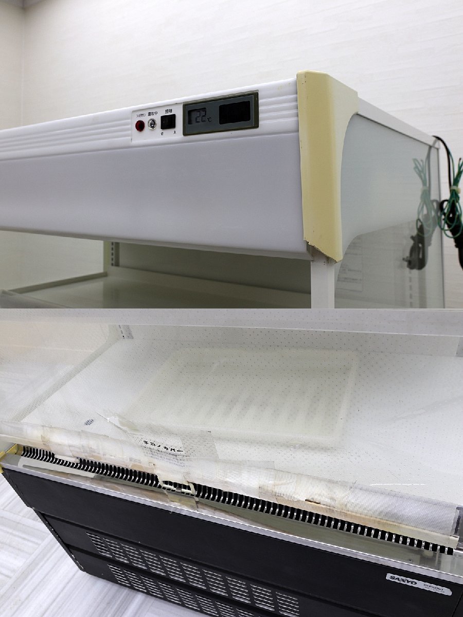  супер-скидка! Sanyo на данный момент Panasonic много уровень открытый холодильная витрина 900×650 рис . для рефрижератор 100V с роликами SAR-U390STNAY магазин для бизнеса 