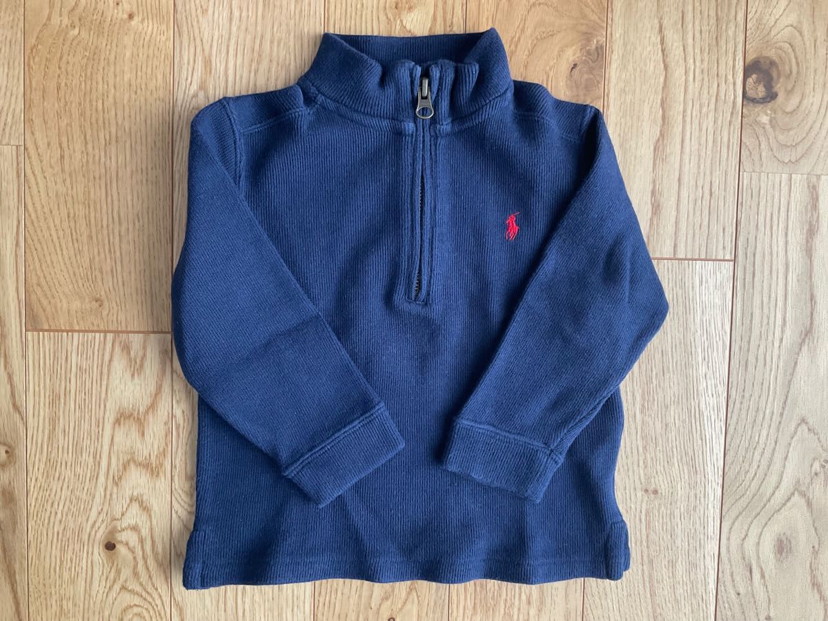 ラルフローレン　ジップアップ　トレーナー　90cm 紺 長袖　コットン100% RALPH LAUREN