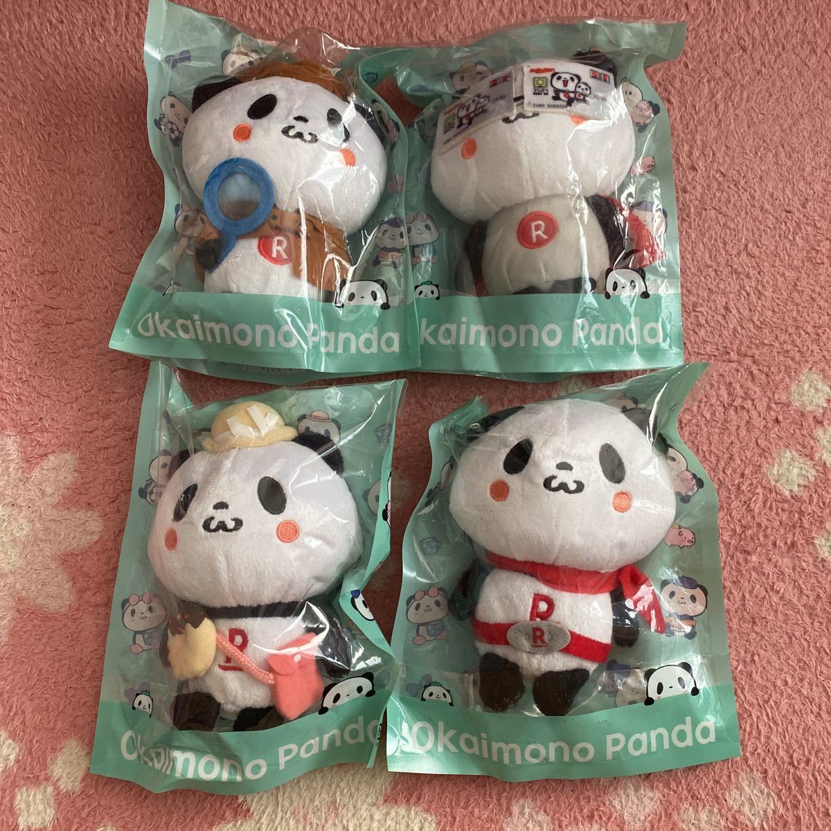 Rakuten Okaimono Panda 楽天パンダ お買いものパンダ ぬいぐるみ 4点セット_画像1