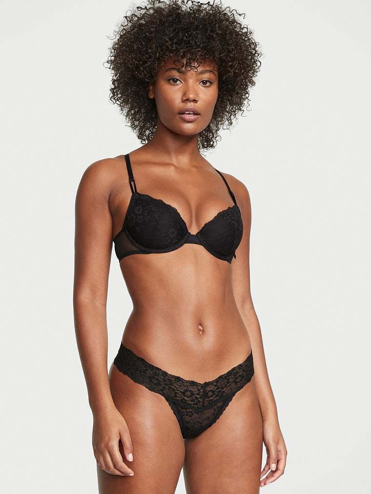 Victoria's Secret ヴィクトリア シークレット レース アップ ソング パンティー Tバック ショーツ 未開封品 送料無料_画像3