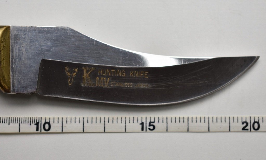 竜E878◆K M.V. HUNTING KNIFE ハンティングナイフ シースナイフ 日本製 狩猟 釣り キャンプ アウトドア用品_画像2