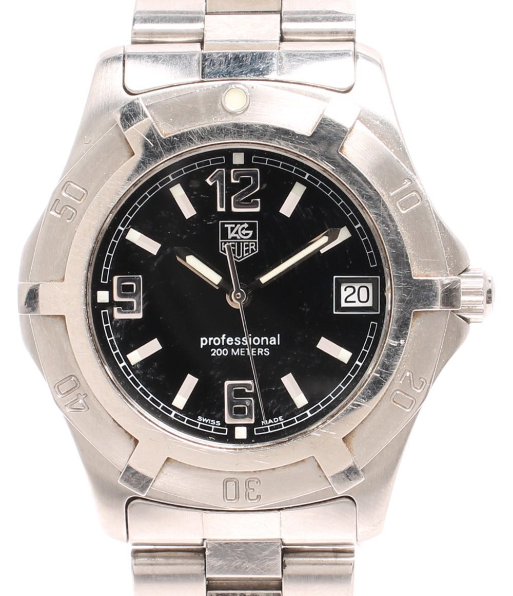 タグホイヤー 腕時計 デイト WN1110 2000エクスクルーシブ クオーツ ブラック メンズ TAG Heuer [0202]