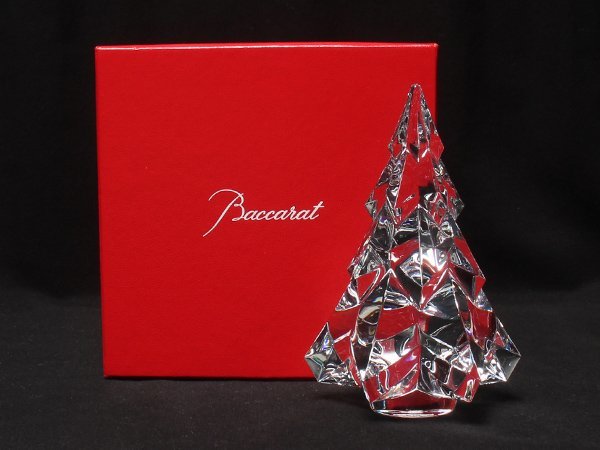 美品 バカラ フィギュリン 置物 オブジェ クリスマスツリー クリア Baccarat_画像1