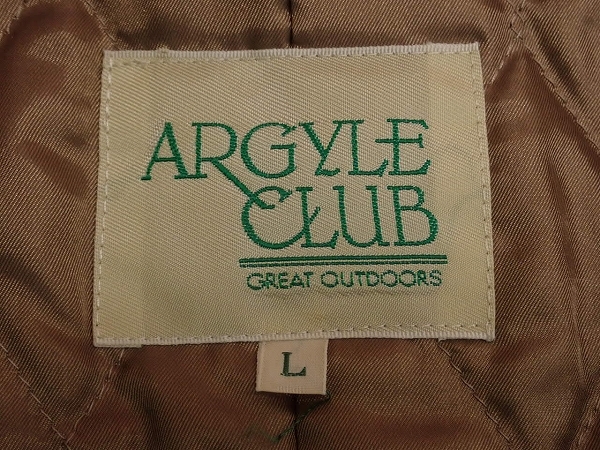 ARGYLE CLUB ウールジャケット・L□アーガイルクラブ/日本製/裏キルティング/@A1/23*10*2-15_画像10