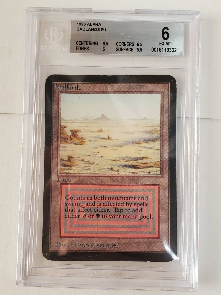 新品同様 ○MTG○ 6) BGS Badlands(英語 アルファ α 土地 - torrecider