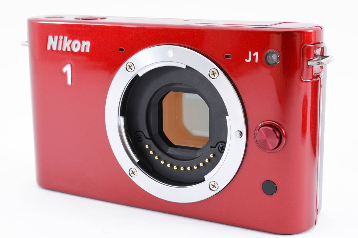 ★ 極上級★ NIKON ニコン 1 J1 ボディ RED 赤 レッド 純正バッテリー 充電器 #2005026_画像3