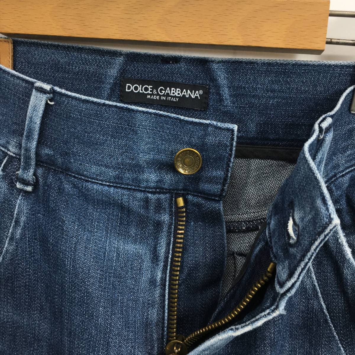 HZ9928★DOLCE&GABBANA : 14 CLASSIC ダーツデニムパンツ★48★インディゴブルー ドルチェアンドガッバーナ_画像4