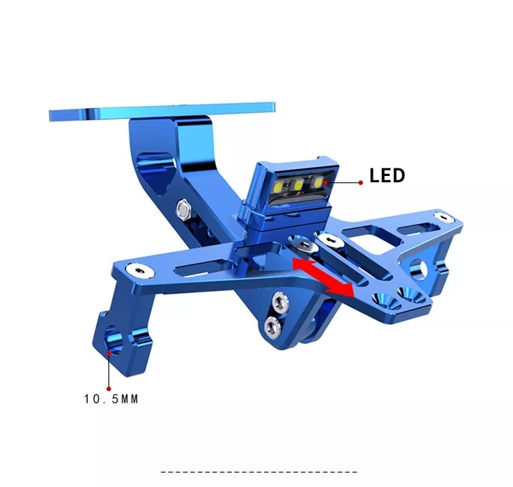  送料無料 汎用 黒 可変フェンダーレス ナンバーステー アルミ LEDナンバー灯付 RF400R RF400RV RG400ガンマ RG500ガンマ Γ CBR RVF NSR_画像3