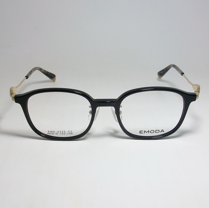 EMODA エモダ レディース 眼鏡 メガネ フレーム EMD4326-3-48 度付可 ブラック_画像2
