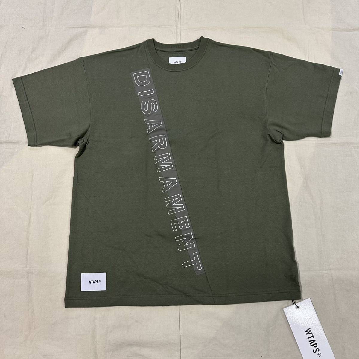 23AW 新品 WTAPS ダブルタップス OBJ / SS / COTTON. DISARMAMENT Tシャツ OD 02