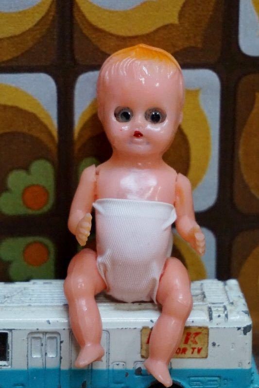 [OM552] Showa Retro pop baby doll baby doll 5 body set together dead stock playing house toy hand made commerce material Vintage toy 